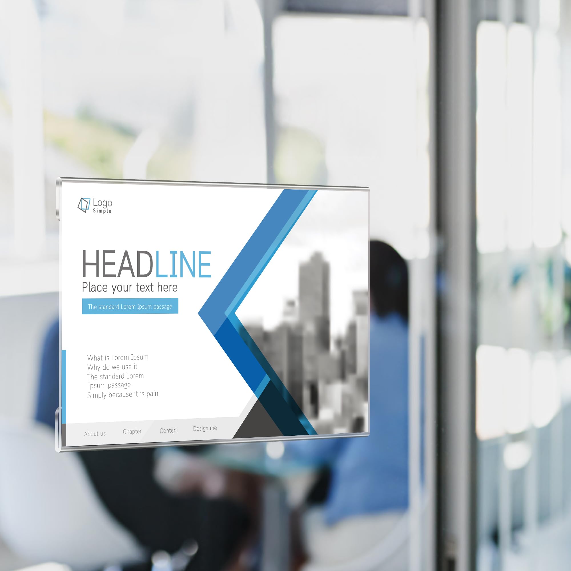 12 Pack 11x8.5 Acrylic Sign Holder Wall Mount, Horizontal Plastic Wall Signs Acrylic Frame Photo Menu Flyer Display Holders with Adhesive Tape for Office, Home, Store, Restaurant - No Drilling