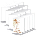 24 Pack Acrylic Sign Holder 5 x 7, Double-Sided Clear Sign Holder Plastic Stands for Display, T Shape Acrylic Table Sign Stands for Office Store Restaurants Wedding Party Decoration