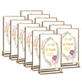 12 Pack Acrylic Sign Holder 4x6 Gold Frames, Wedding Table Number Holders Double Sided Vertical Clear Display Stand, Picture Holders for Tables, Menus, Flyers, Party and Office Decor